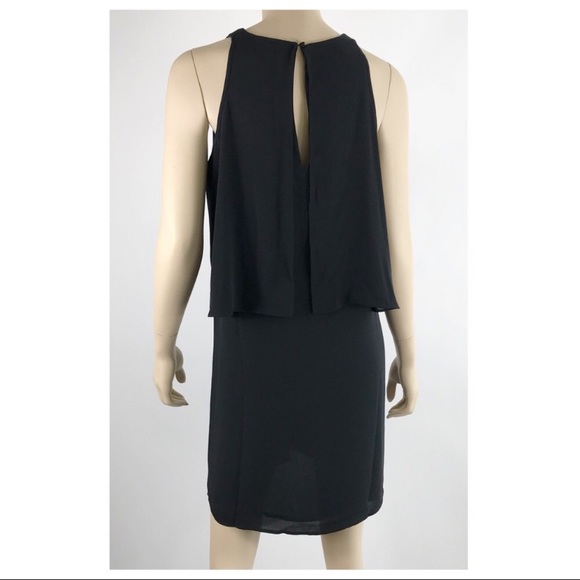 Vince Camuto chiffon draped overlay shift dress - Picture 7 of 8